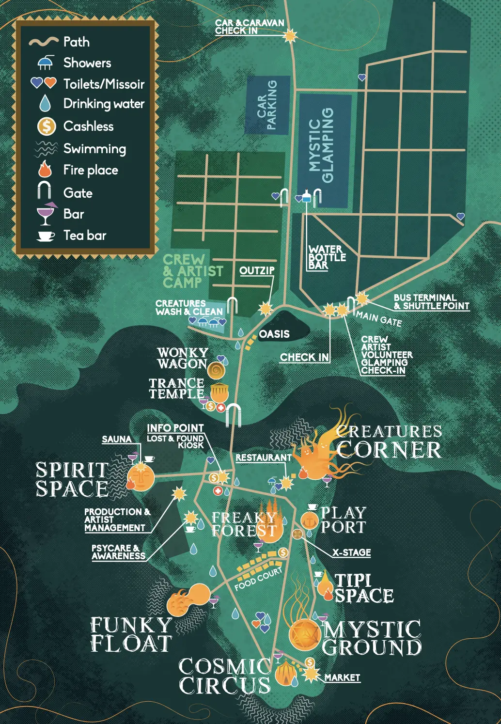 Karte von Mystic Creatures festival 2025